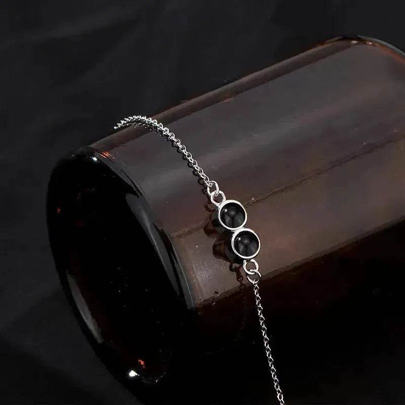 Double Bezel Setting Simple Language Bracelet - EX-STOCK Canada