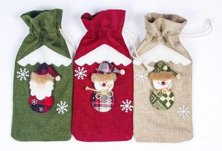 Christmas Decorations Christmas Wine Bottle Socks - EX-STOCK Canada