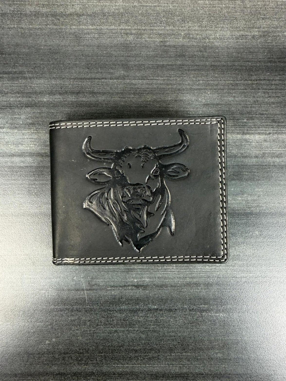 Men’s Steer Embossed Bifold Leather Wallet