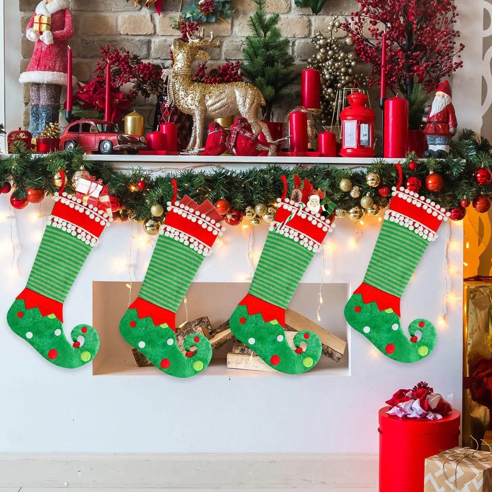 Fashion Simple Christmas Stockings Christmas Elf Decoration - EX-STOCK Canada