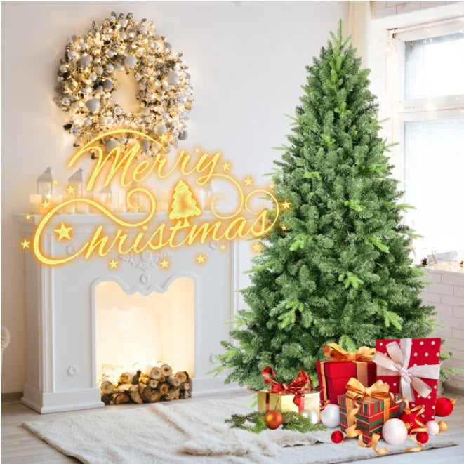 Artificial 6ft Green Christmas Tree With 1339PVC Hard Needle Mixed Branch Tips EX-STOCK Canada
