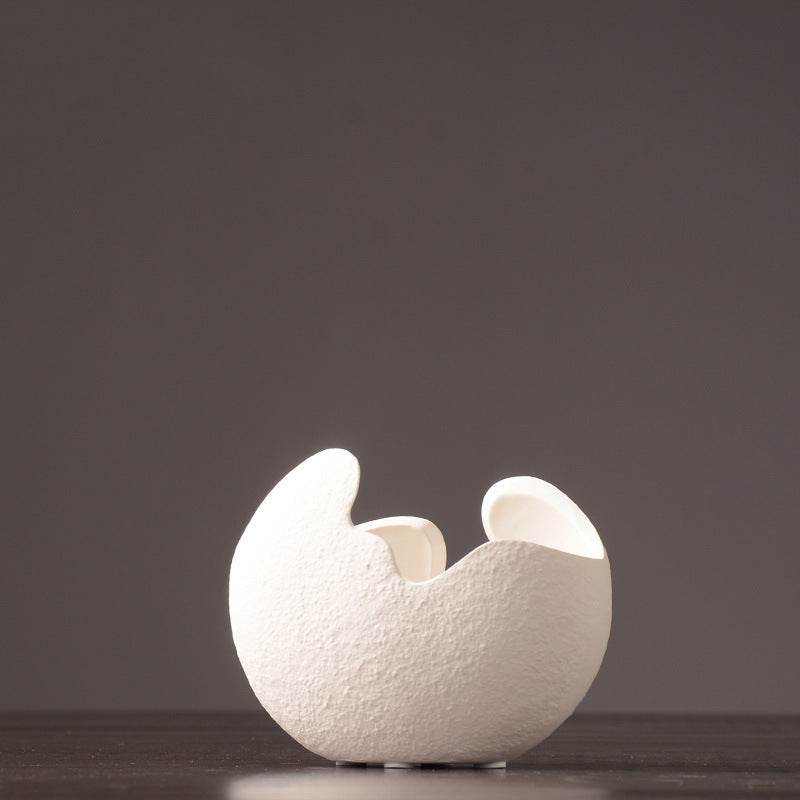 Simple white ceramic vase decoration - EX-STOCK Canada