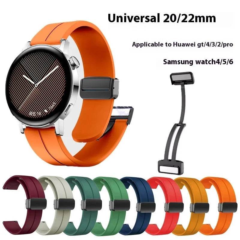 Applicable Watt4 Strap Silicone Magnetic Folding Buckle Watch Band - EX-STOCK Canada