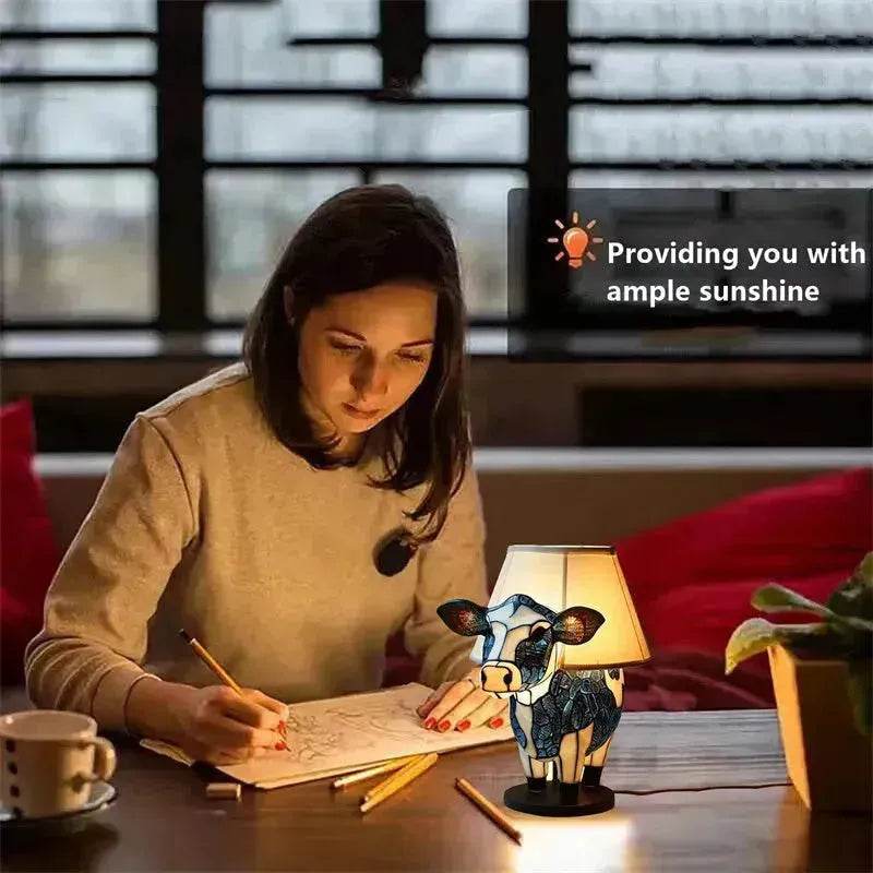 Beautiful Cow Table Lamp Bedside Table Lamp With USB Bedside Lamp For Living Room Bedroom Dormitory Bra Ornament - EX-STOCK Canada