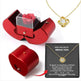 Fashion Jewelry Box Red Apple Christmas Gift Necklace Eternal Rose For Girl Mother's Day Valentine's Day Gifts With Artificial Flower Rose Flower Jewelry Box - EX-STOCK Canada