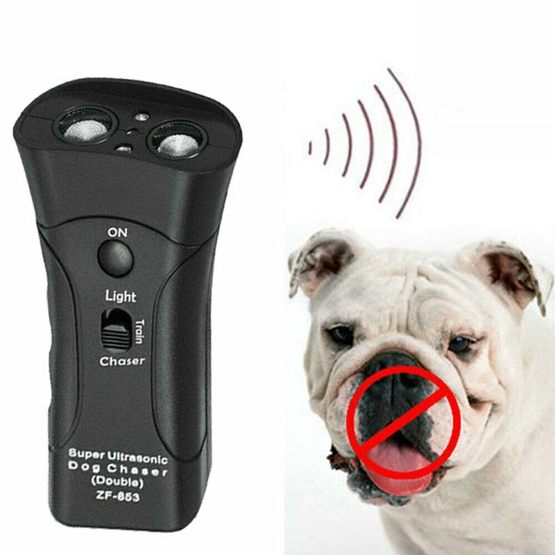 3-in-1 Anti Barking Dog Training Device Ultrasonic Dog Training Repeller LED Flashlight EX-STOCK Canada