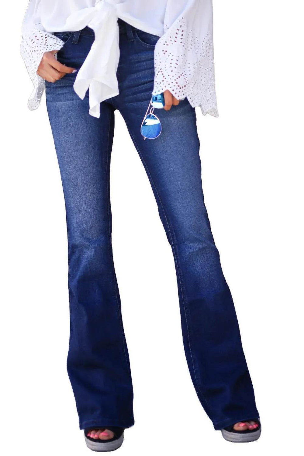 Women's mid-rise trousers bootcut jeans - EX-STOCK Canada