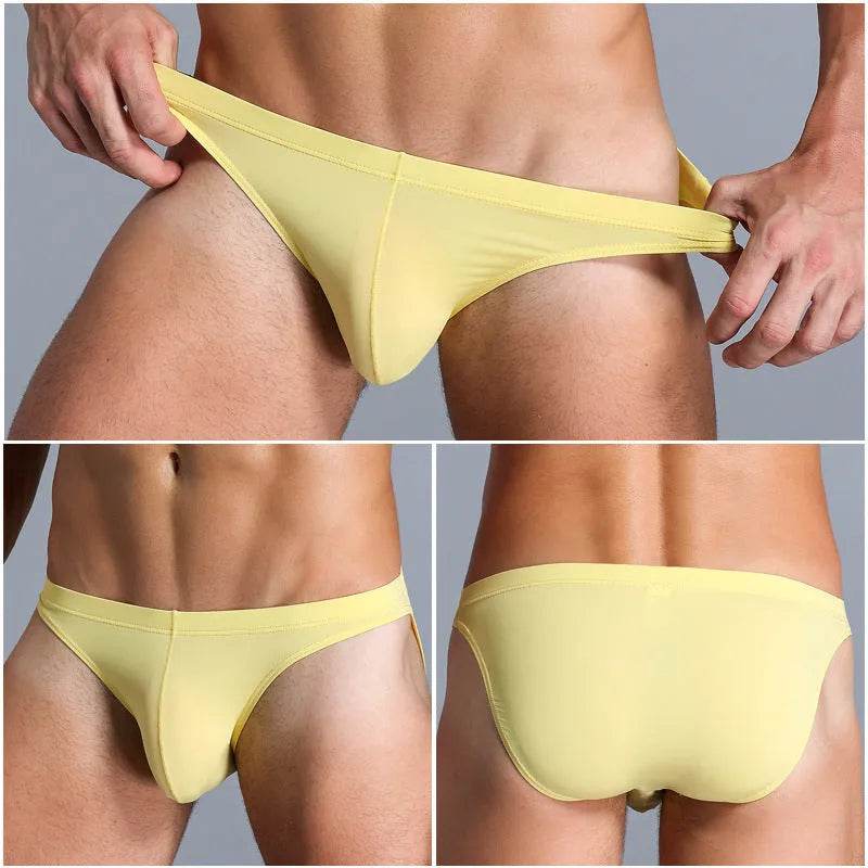 Low Waist Ice silk Elastic men's briefs underwear pant for men - EX-STOCK Canada