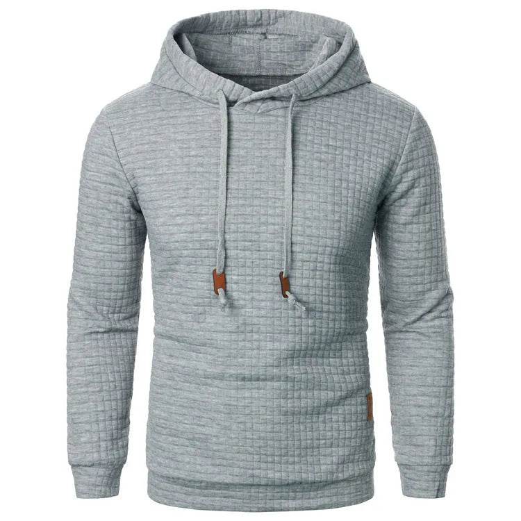 Men's Jacquard Sweatshirt Long-sleeved Hoodie Warm Color Sports Pullover Top - EX-STOCK Canada