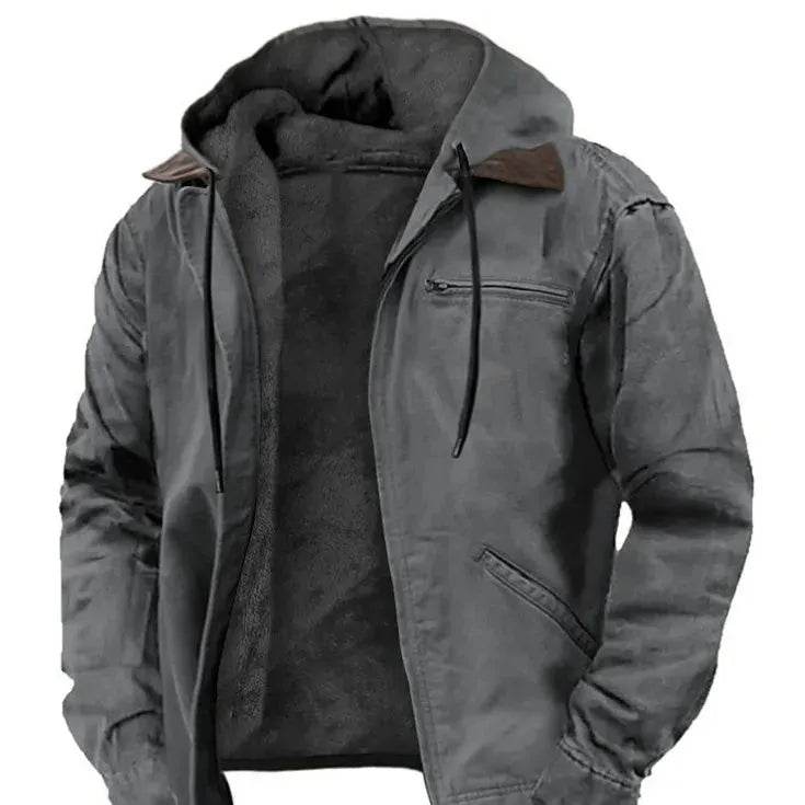 Multi-Color Digital Printing Hooded Sweater Brown Lining Cotton-padded Jacket - EX-STOCK Canada