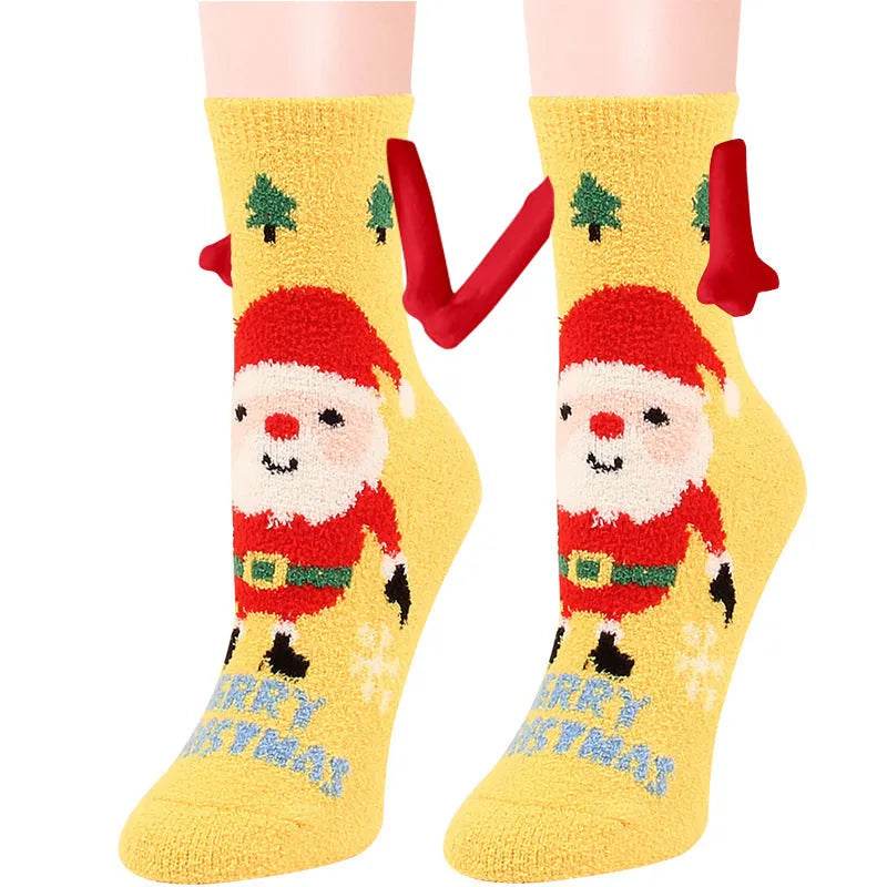 Soft Carton Christmas-themed Fleece Winter Home socks for Women - EX-STOCK Canada