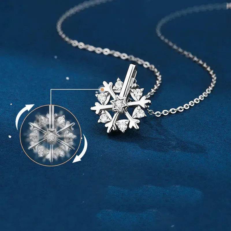 Luxury Rhinestone Christmas Snowflakes Necklace Gift for women - EX-STOCK Canada