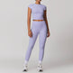 2pcs Nude feel short sleeve Workout Clothes for women Yoga Gym Clothes set - EX-STOCK Canada