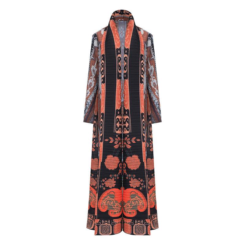Plus Size Printed Cardigan Muslim Robe EX-STOCK Canada