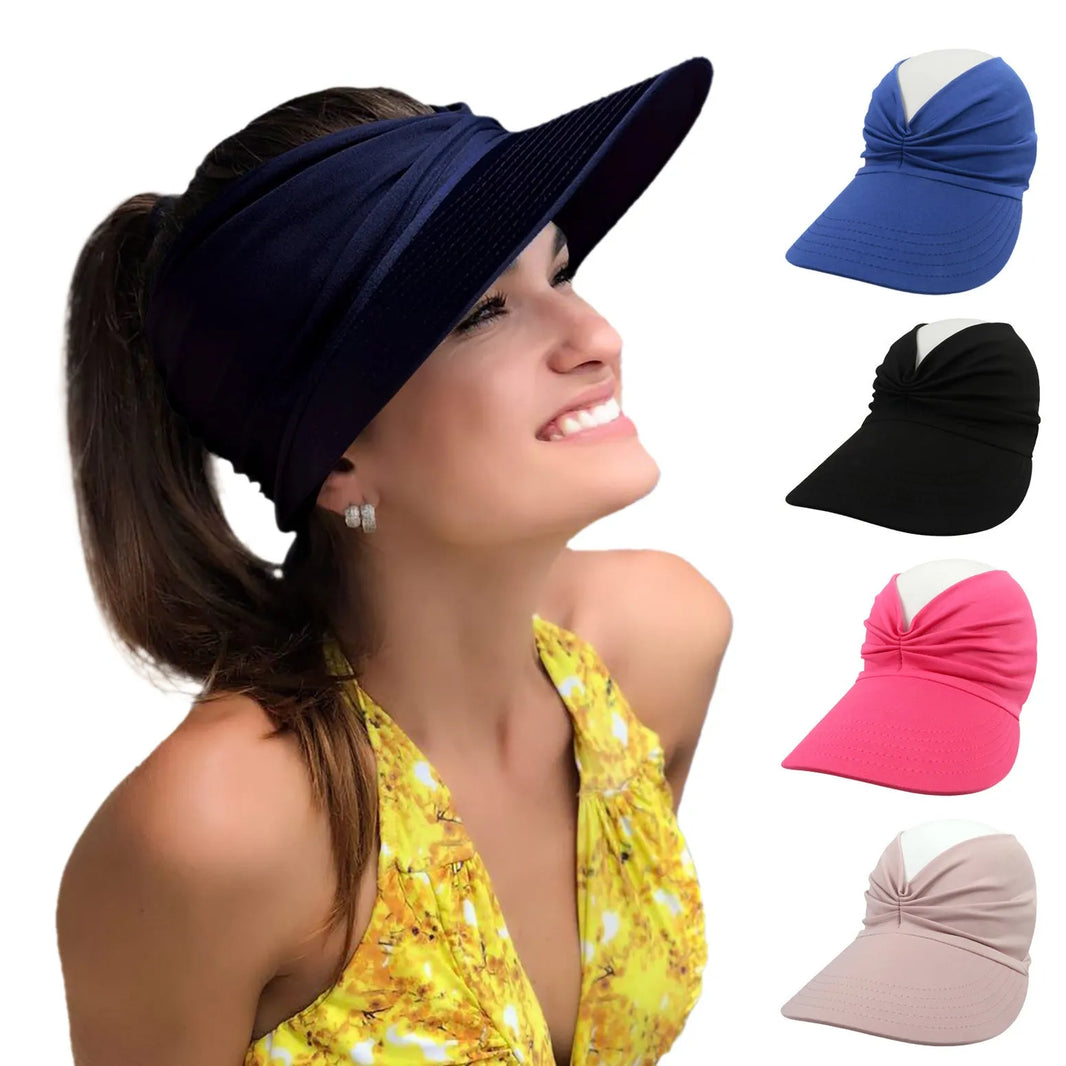 Visor de plage d'été chapeau de soleil pour les femmes Cross-Border printemps ouverts ouverts UV Protection Visor chapeau