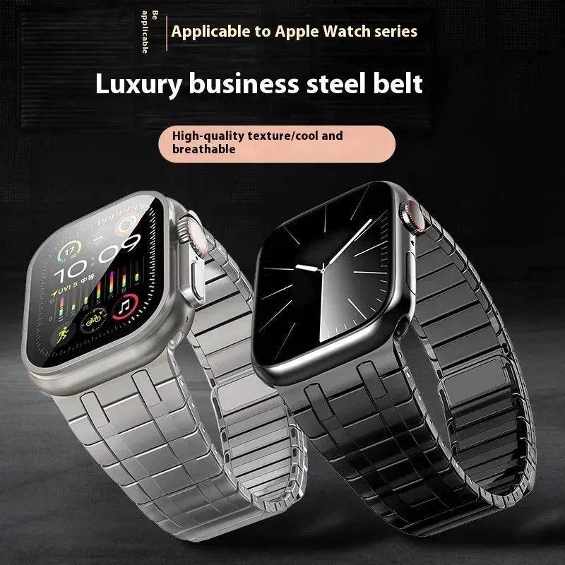 Replaceable Magnetic Metai Chain Watch Strap Suitable for iwatch - EX-STOCK Canada