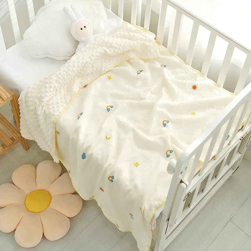 Doudou Blanket Baby Blanket Crepe Newborn Soothing Blanket EX-STOCK Canada