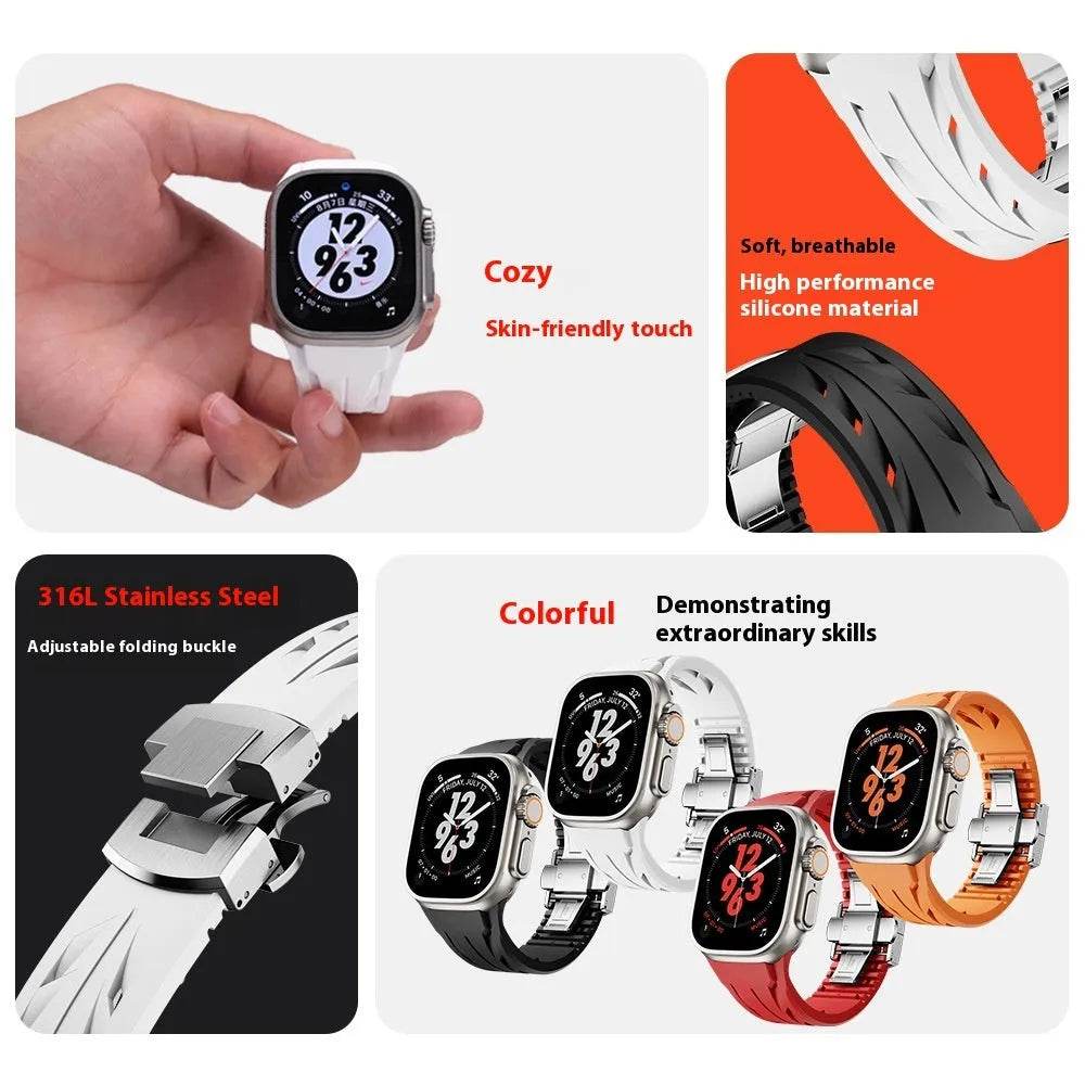 Watch Class Fluororubber Silicone Watch Strap - EX-STOCK Canada