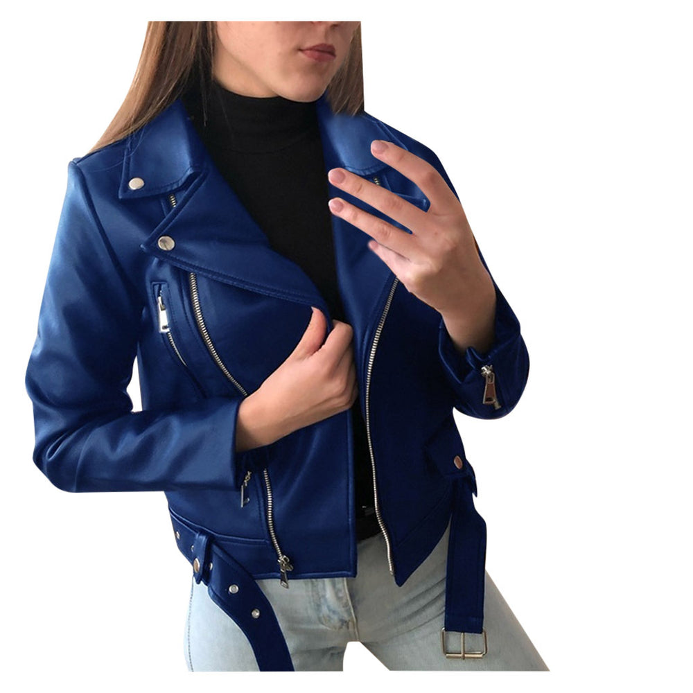 Slim Slim Winter Leather Jacket Motorcycle Jacket | EX-STOCK product gallery photo 3