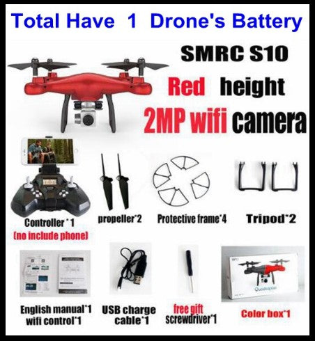 Sales Promotion WiFi 2MP Camera With S10 SMRC FPV Quadcopter Drone Helicopter UAV Micro Remote Control Toy RACER KIT Aircraft EX-STOCK Canada