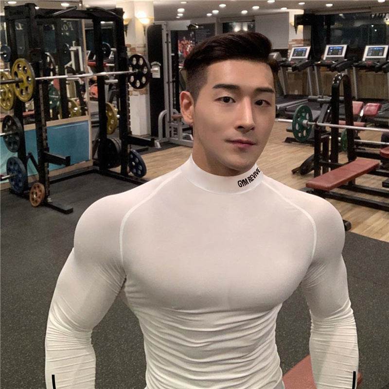 Muscle fit Long sleeve Gym shirt Sports Leisure Top for men - EX-STOCK Canada