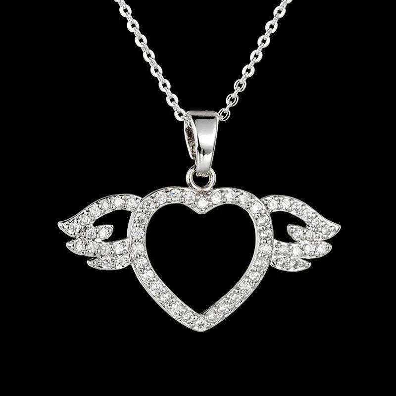 Women Fashion Angel love pendant Necklace Gold Silver - EX-STOCK Canada