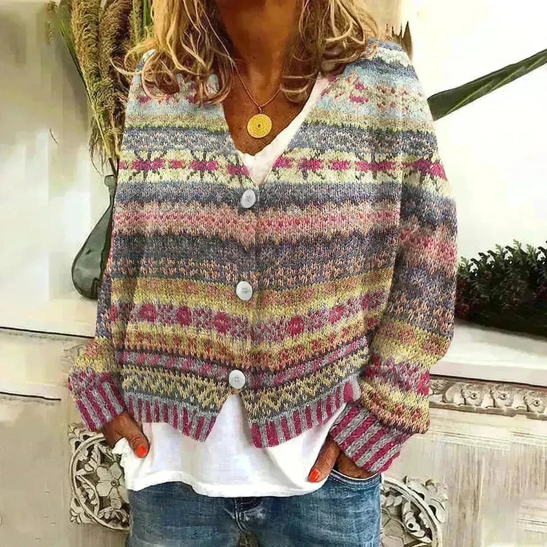 New Christmas Abstract Printing Casual Cloak Coat Cardigan Sweater - EX-STOCK CANADA