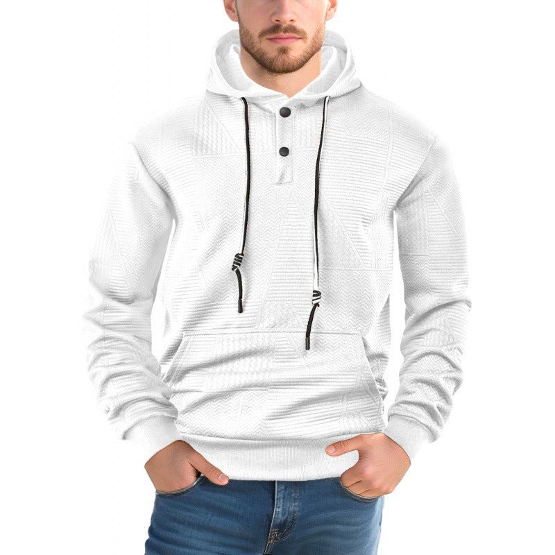 Pullover Solid Color Casual Sports Loose Long Sleeve Hooded Sweater Men EX-STOCK Canada