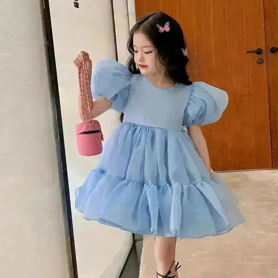 Girls Princess Mesh Sfuck Dress Abito da principessa per bambini