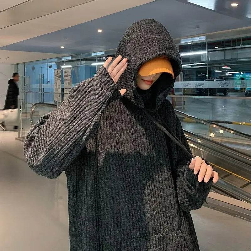 American Oversized Drawstring Turtleneck Hoodie Sweatshirt Men - EX-STOCK Canada