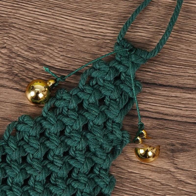 Pendentif de décoration de sapin de Noël en corde de coton tressée à la mainEX-STOCK Canada