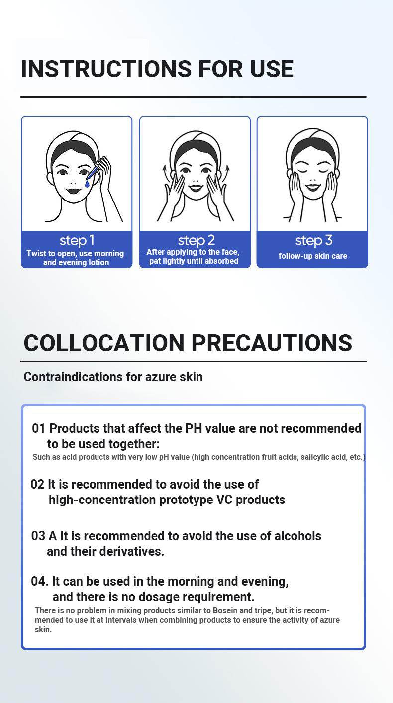 UDAER Blue Copper Peptide Serum Essence Rejuvenating Moisturizing Anti-wrinkle, Soothing And Repairing - EX-STOCK Canada