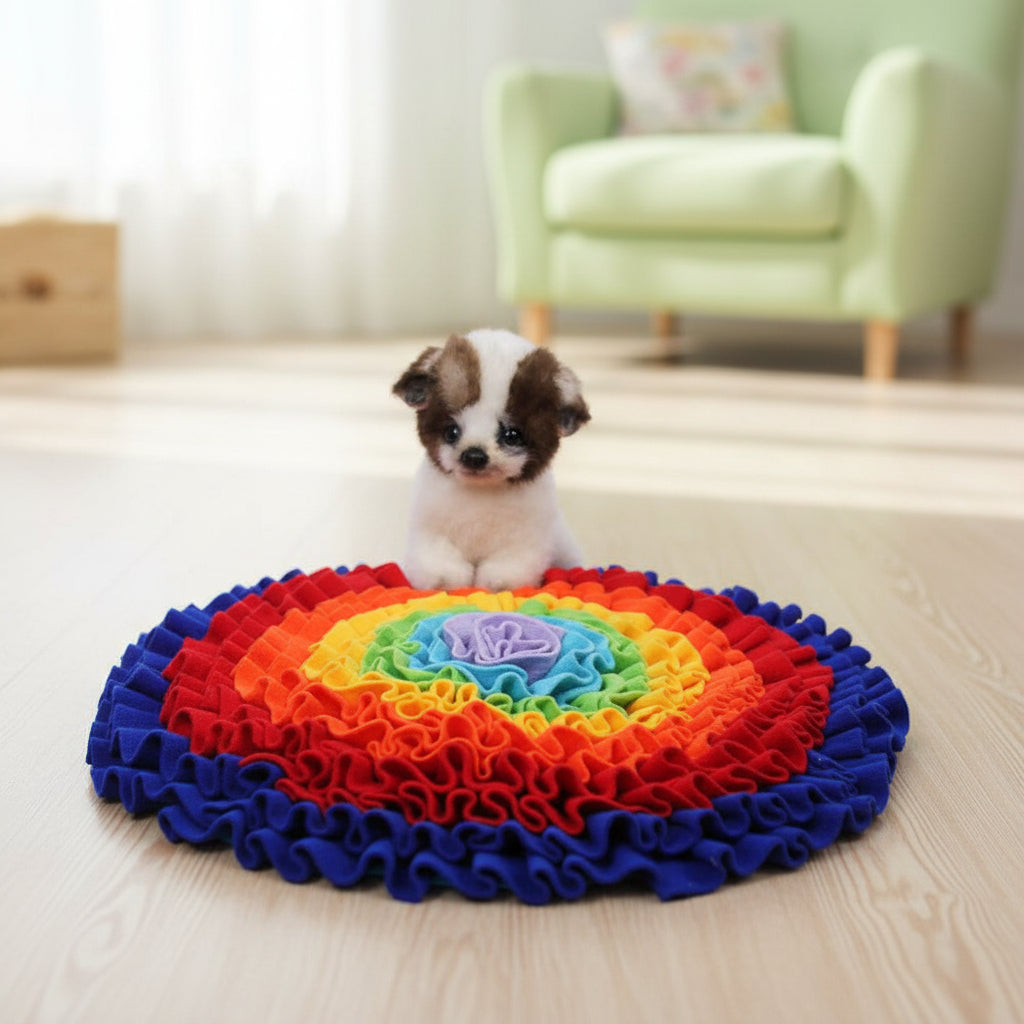 Pet Dog Snuffle Mat Nose Smell Training Sniffing Pad Dog Puzzle Toy Slow Feeding Bowl Food Dispenser Carpet Washable Dog Toys