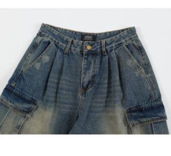 Old Washing Workwear Denim Shorts Men Jeans - EX-STOCK Canada