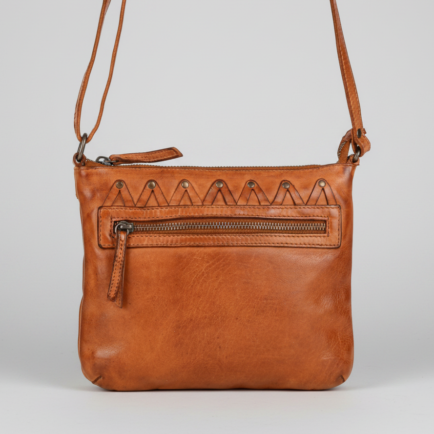 Bolso cruzado de cuero MET V Stitch