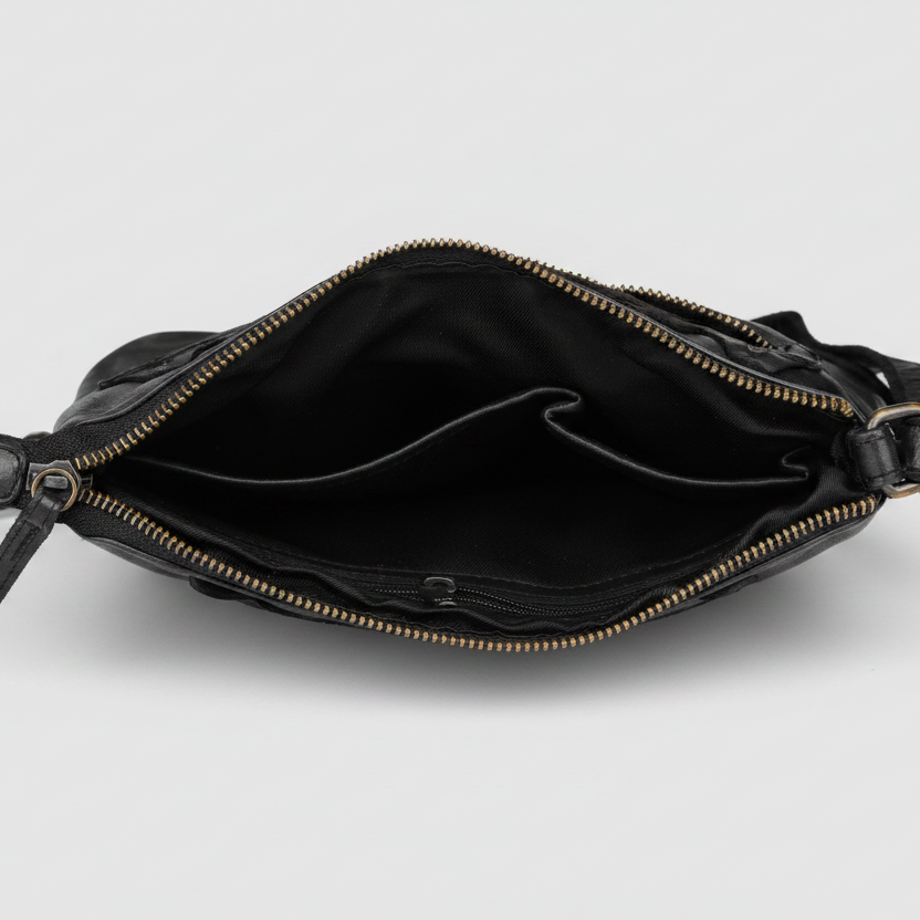 Bolso cruzado de cuero MET V Stitch