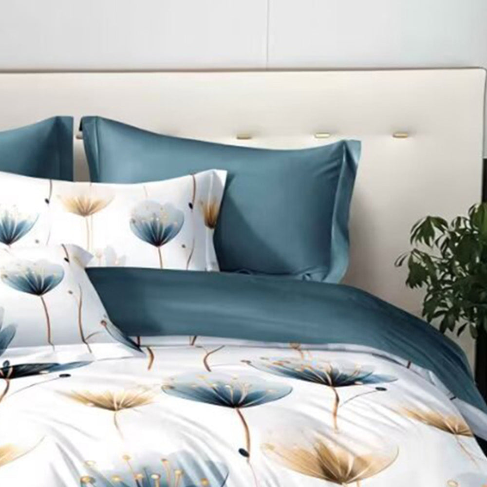 3-piece Set Of Simple And Fresh Blue And White Floral Duvet Cover, Polyester Bedroom Decoration Bedding Set Twin Full Queen King Size EX-STOCK Canada
