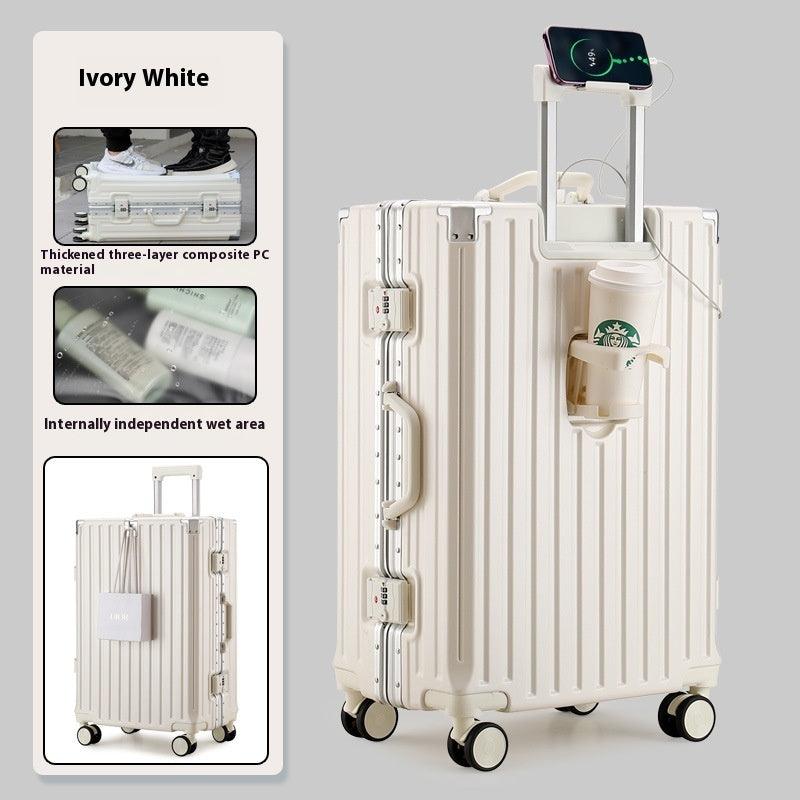 Large Capacity Travel Aluminum Frame Password Luggage | EX-STOCK Canada