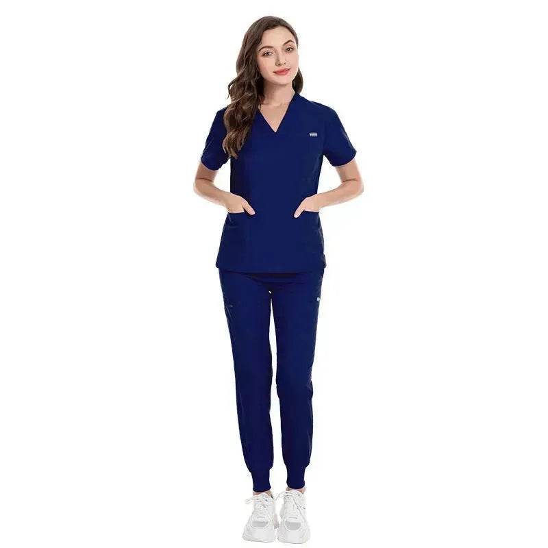 Hospital Nurses V-Neck Suit Work Uniform Workwear - EX-STOCK Canada