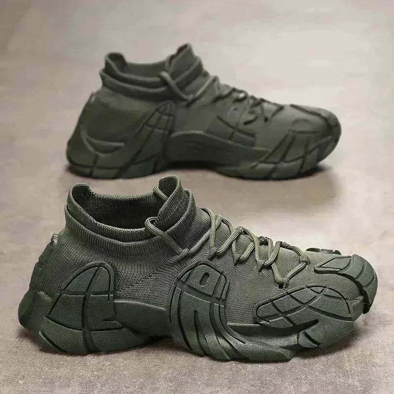 Fashion Lace Up Sock Shoes Men's Personalized Lightweight Running Walking Sneakers Thick Bottom Sneakers - EX-STOCK Canada