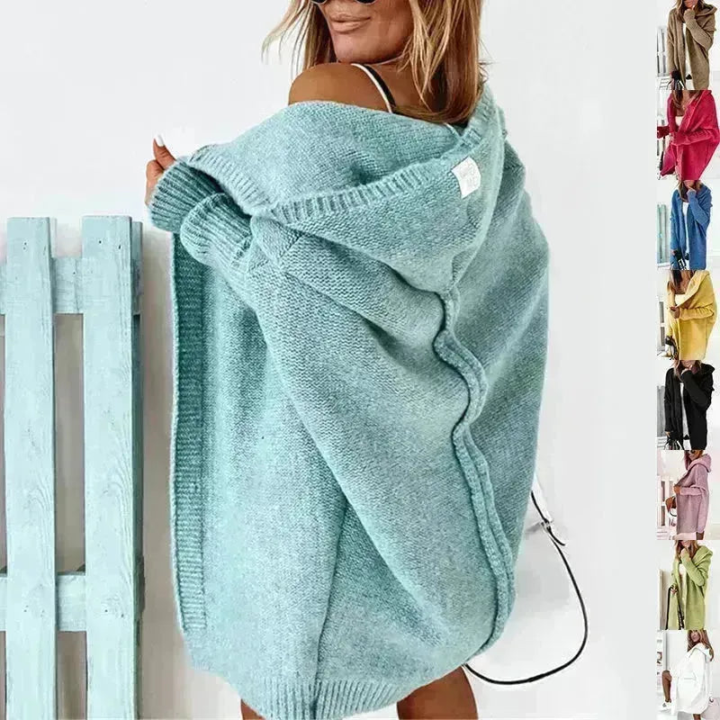 Copertura per la testa di grandi dimensioni a maglia Kimono Cashmere Cardigan per donne
