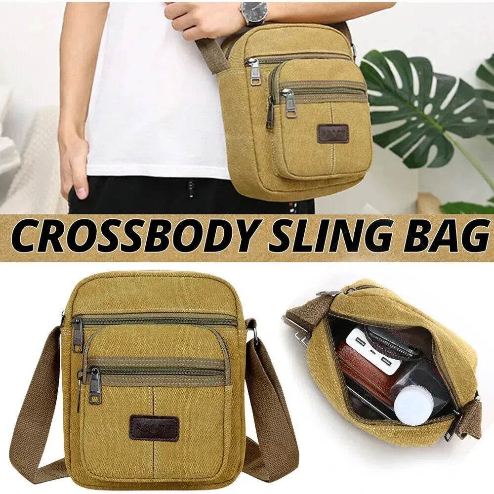 Crossbody Canvas Bags Casual Shoulder Messenger Unisex - EX-STOCK Canada