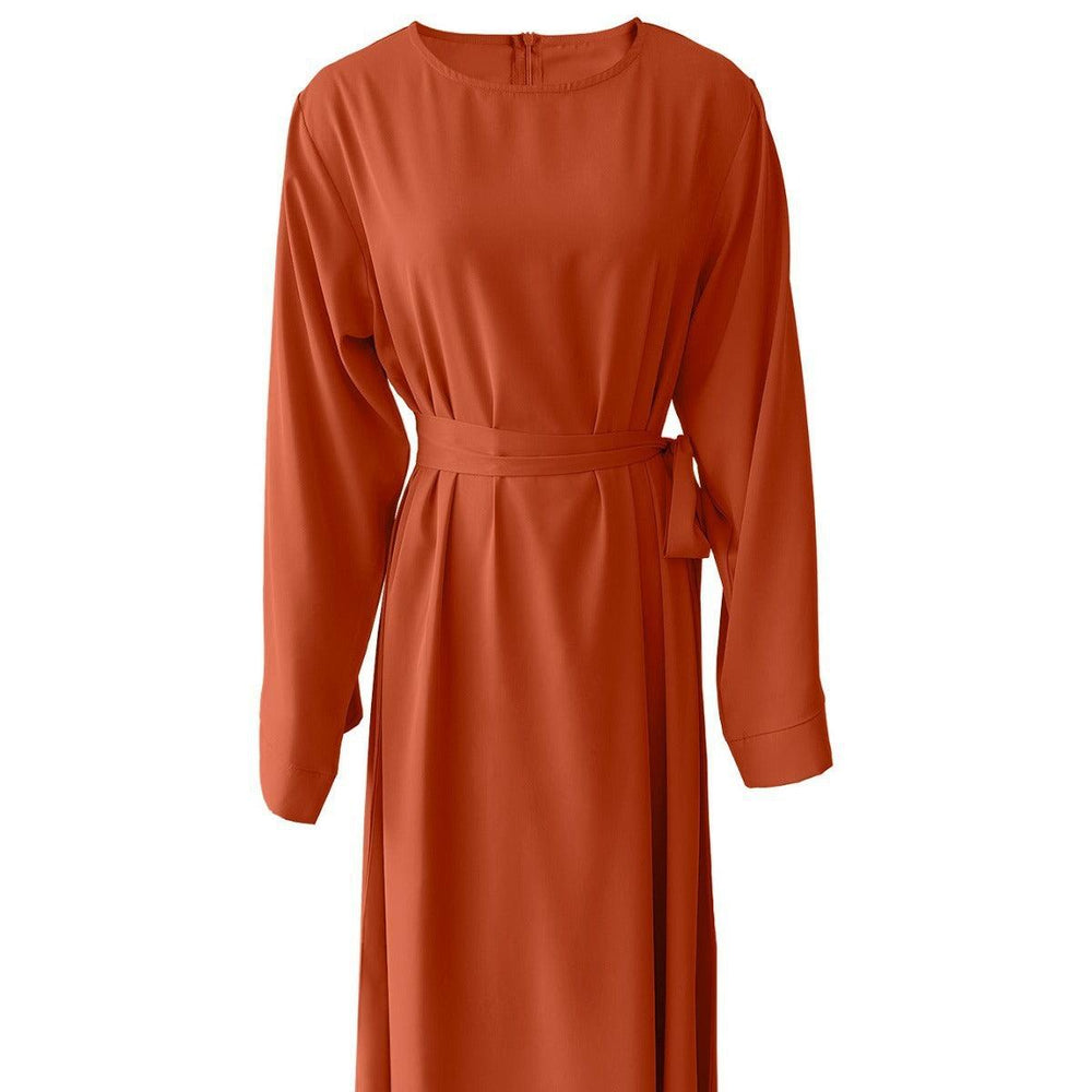 Robe musulmane grande taille à lacets pour femmes - EX-STOCK Canada