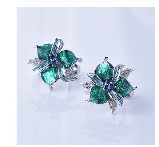 Purple Epoxy Earrings Pendant Set - EX-STOCK Canada