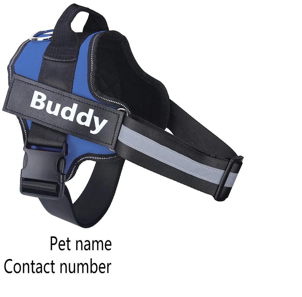Personalized Dog Harness NO PULL Reflective Breathable Adjustable Pet Harness Vest For Small Large Dog Custom Patch Pet Supplies EX-STOCK Canada