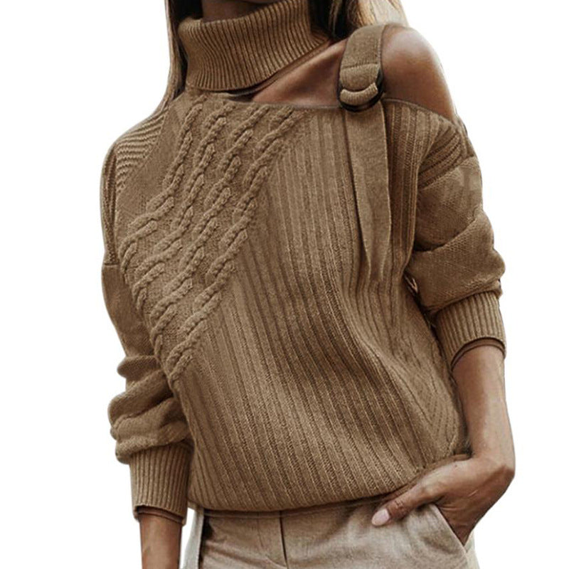 Winter women sweater leopard stitching sweater | EX-STOCK product gallery photo 8