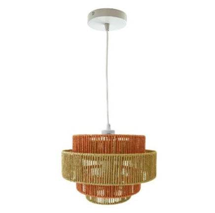 Dorset Pendant Lamp - White And Natural Terracotta - EX-STOCK Canada