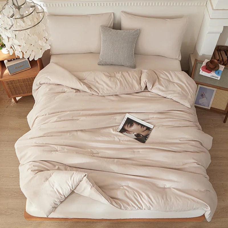 Amazon Temu Cross-border Synthetic Quilt Four Seasons Duvet Insert Washed Cotton Brushed Duvet Insert Factory Foreign Trade Wholesale EX-STOCK Canada