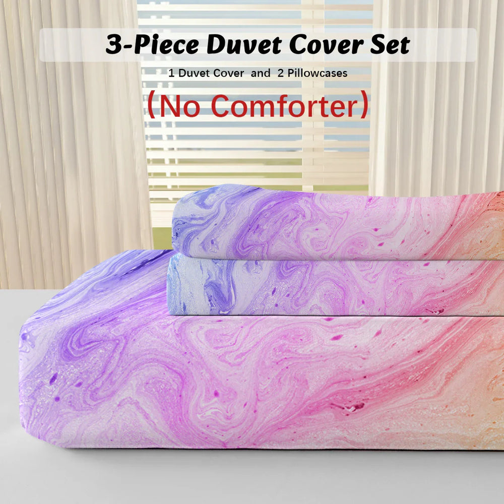 Girly Duvet Cover Rainbow Glitter Ombre Bedding Sets 3 Pcs Chic Purple Blue Green Pastel Bed Spreads Sparkle Quilt Cover Set With 2 Pillow Shams EX-STOCK Canada