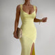 Slim Sleeveless Slit Dress With Back Tie Design Fashion Temperament Dresses For Women Clothing - EX-STOCK Canada